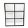 Stalen raam 980x820mm zwart vast met enkelbeglazing 6 vakken