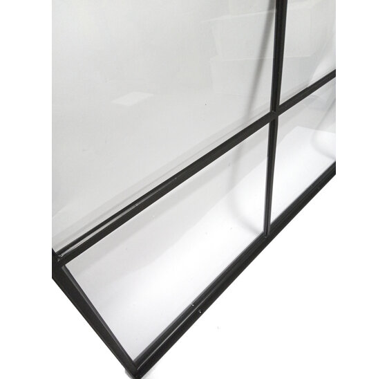 Vast stalen raam 1000x1200mm zwart met enkelvoudig glas