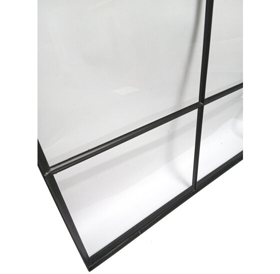 Vast stalen raam 1000x1200mm zwart met enkelvoudig glas