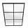 Vast stalen raam 1000x1200mm zwart met enkelvoudig glas