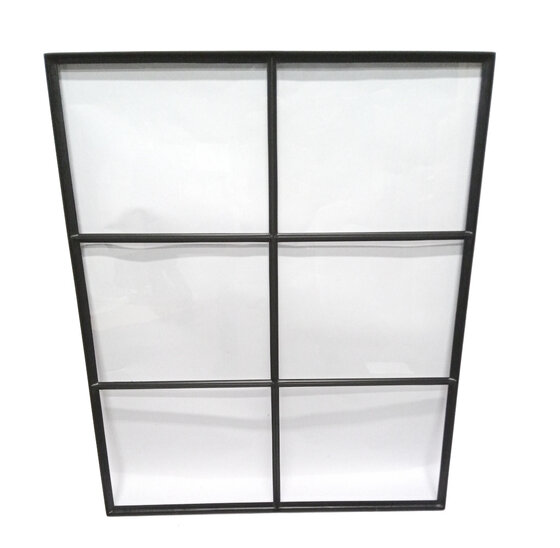 Vast stalen raam 1000x1200mm zwart met enkelvoudig glas