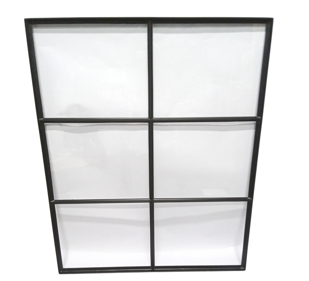 Vast stalen raam 1000x1200mm zwart met enkelvoudig glas