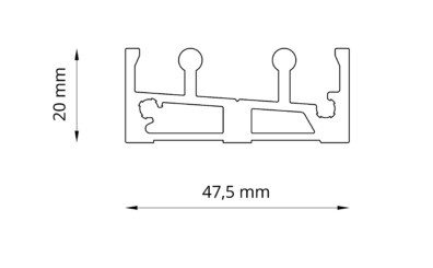 Glazen schuifpanelen 1960x2240mm