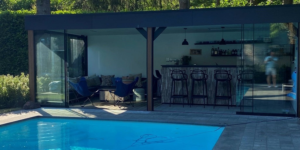 Glazen schuifpanelen 2940x2240mm