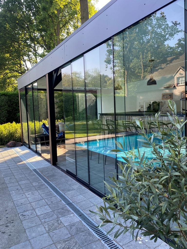 Glazen schuifpanelen 2940x2240mm