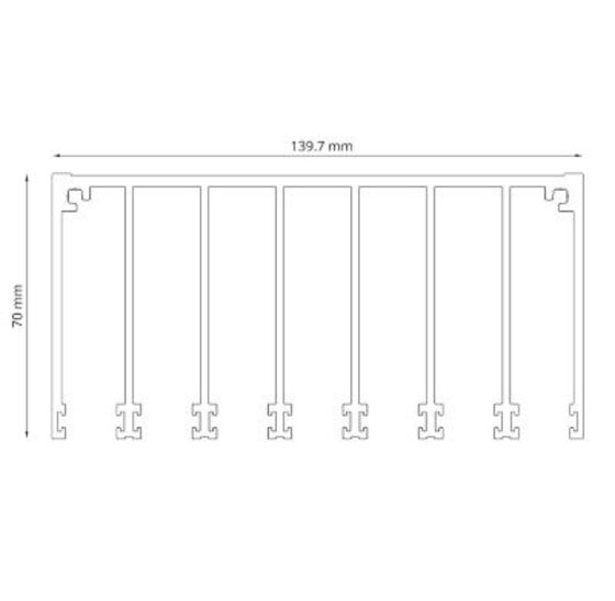 Glazen schuifpanelen 6860x2240mm