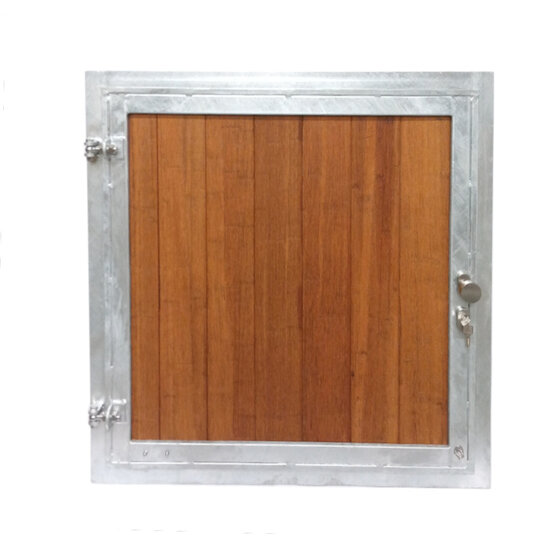 Stalraam Links Model 100x100cm Vuurverzinkt met bamboe