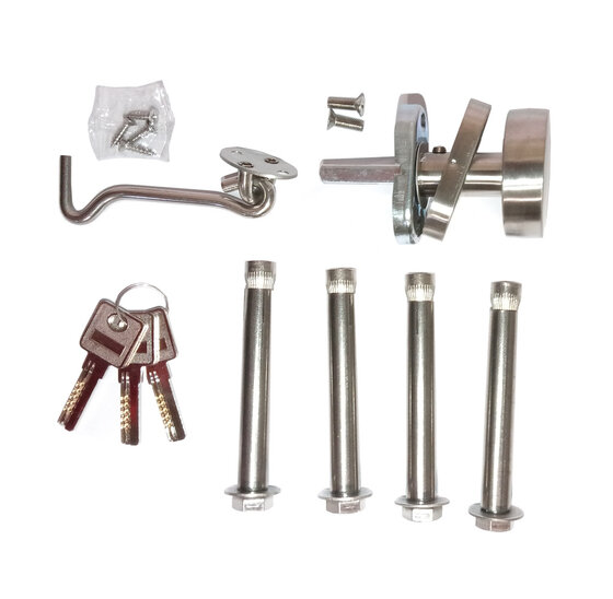 Stalraam Links Model 100x100cm Vuurverzinkt met bamboe