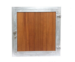 Stalraam 100x100cm Rechts Model Vuurverzinkt met bamboe