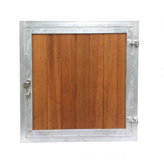 Stalraam Rechts Model 100x100cm Vuurverzinkt met bamboe