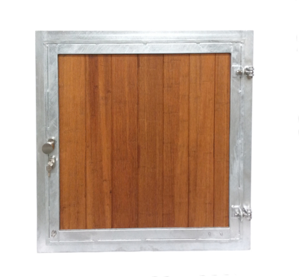 Stalraam Rechts Model 100x100cm Vuurverzinkt met bamboe