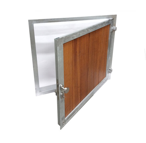 Stalraam Rechts Model 100x100cm Vuurverzinkt met bamboe