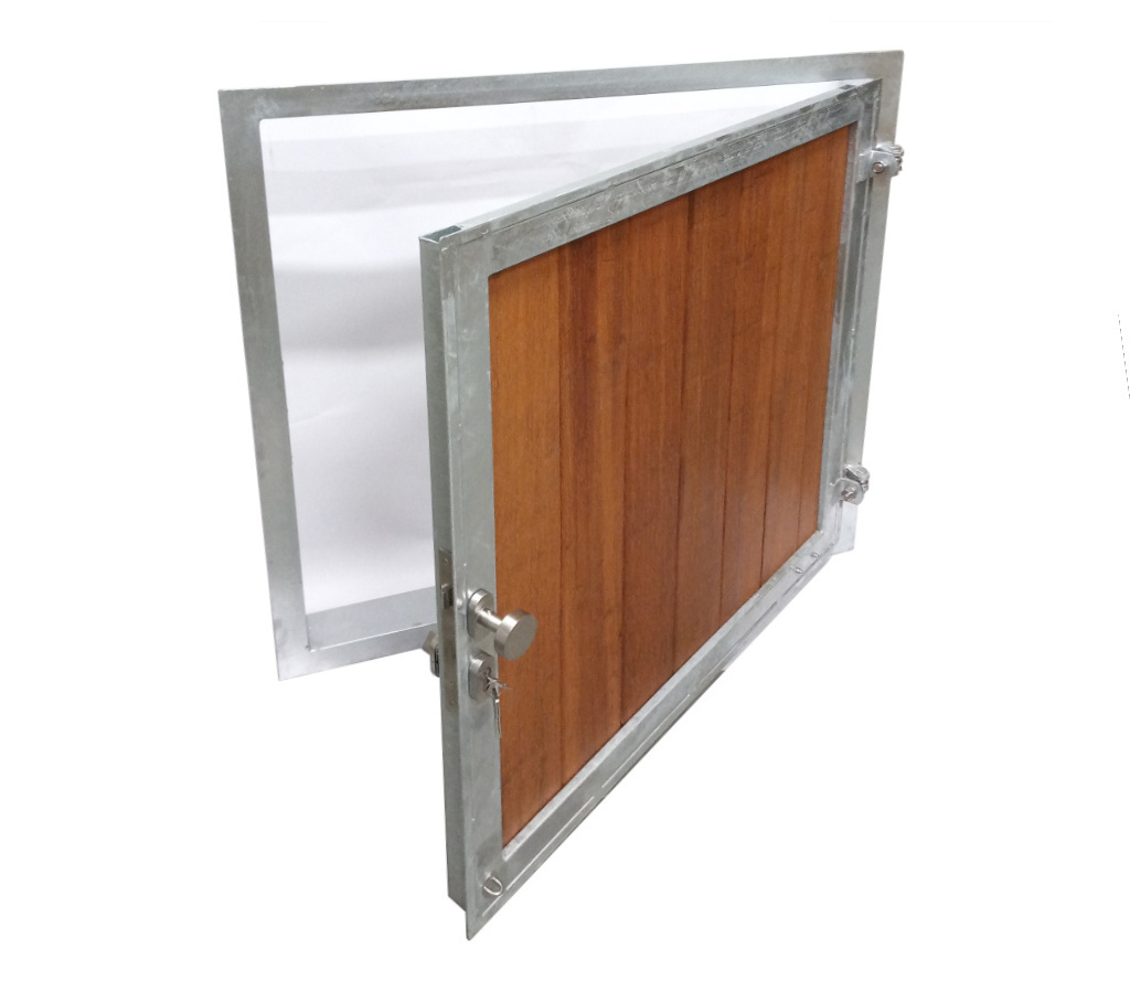 Stalraam Rechts Model 100x100cm Vuurverzinkt met bamboe