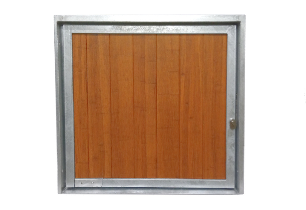 Stalraam Rechts Model 100x100cm Vuurverzinkt met bamboe