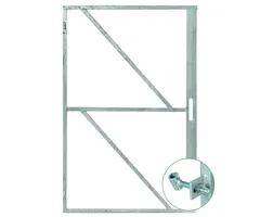 Poortframe 200x100 cm met geïntegreerde slotkast en 2 stelscharnieren
