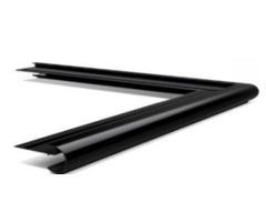 Aluminium kraaltrim buitenhoek - 26x40mm - zwart gepoedercoat