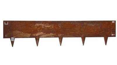 Borderrand cortenstaal 106x24 cm met grondpennen 1,5 mm dik