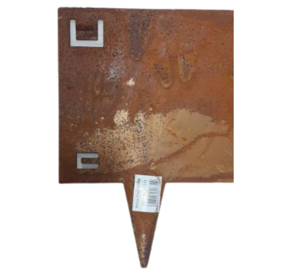 Borderrand cortenstaal 106x24 cm met grondpennen 1,5 mm dik