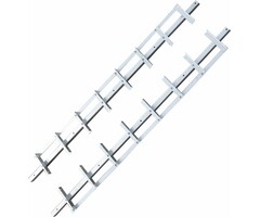 Hermic RVS Flex fence 95cm draaibare lamellen