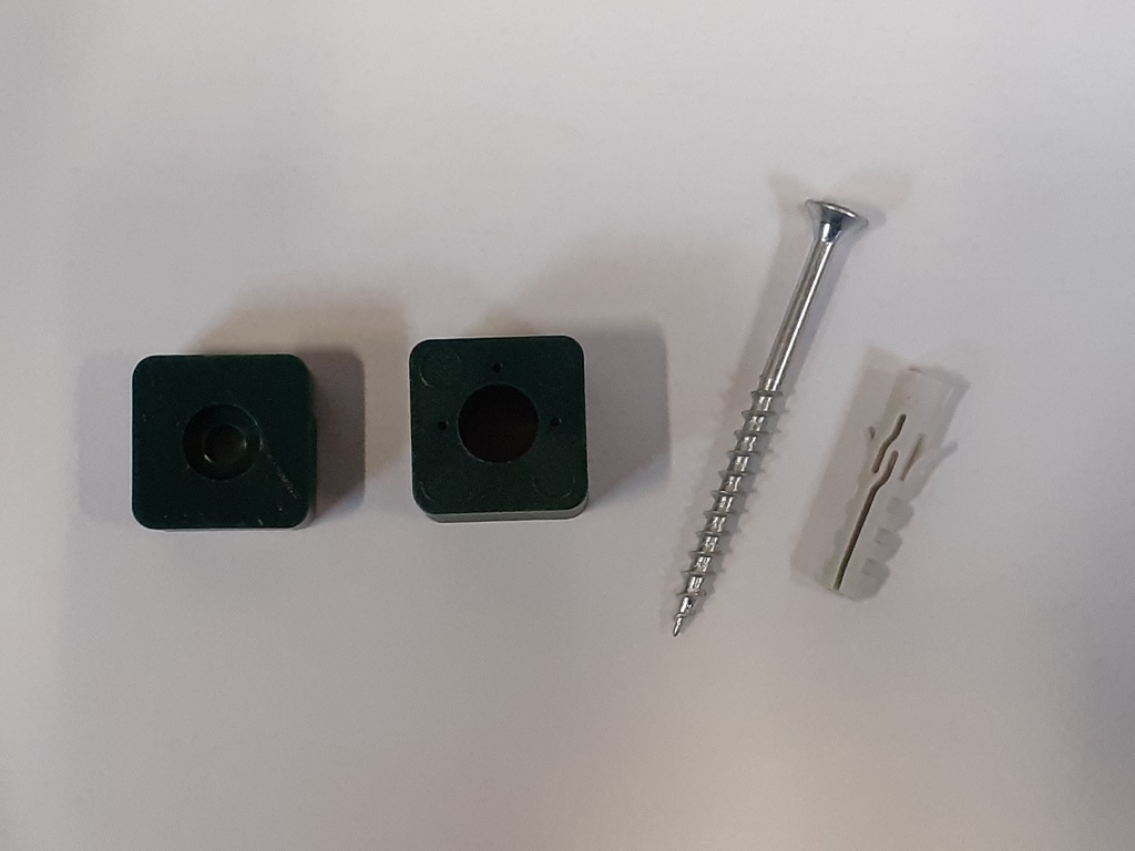 Afstandhouder 20mm Gaaspanelen Vierkant Groen - 10 stuks