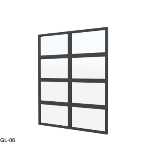 Glaswand Zwart Aluminium 2240x1785mm