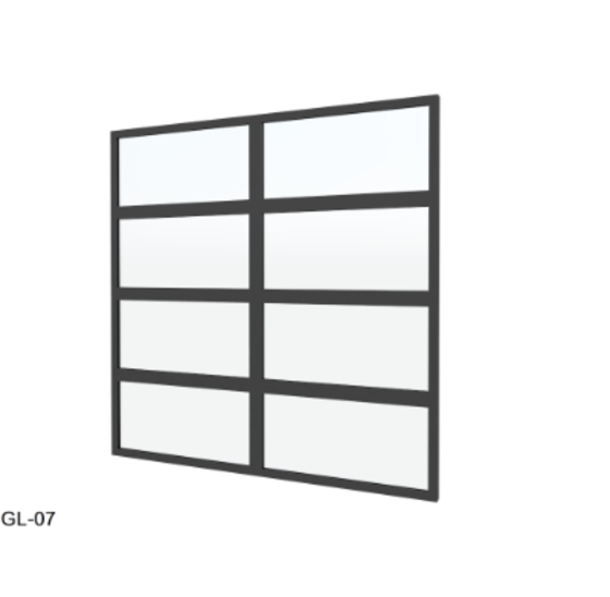 Glaswand Zwart Aluminium 2240x2285mm