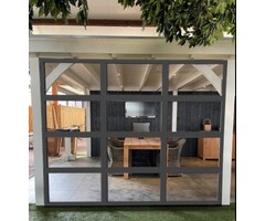 Glaswand Zwart Aluminium 2240x2785mm