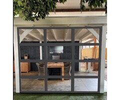 Glaswand Zwart Aluminium 2240x3285mm