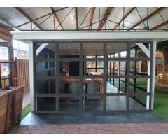 Glaswand Zwart Aluminium 2240x3710mm