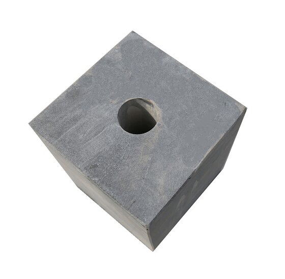 Blauwe hardsteen sokkel - 190x190mm - geen facetrand