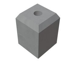 Sokkel met facetrand - 185x185mm/145x145mm