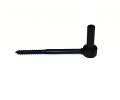 Duim met schroefdraad Zwart Gepoedercoat 145mm