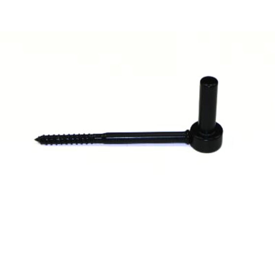 Duim met schroefdraad Zwart Gepoedercoat 145mm