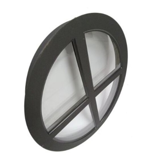 Ossenoograam staal 510x640mm vast - zwart gecoat, dubbel glas