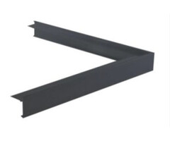 Daktrim buitenhoek 45x45 mm aluminium zwart RAL 9005 gepoedercoat