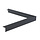 Daktrim buitenhoek 45x45 mm aluminium zwart RAL 9005 gepoedercoat