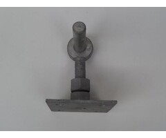 Duim op plaat - verstelbaar Vuurverzinkt 100x100mm