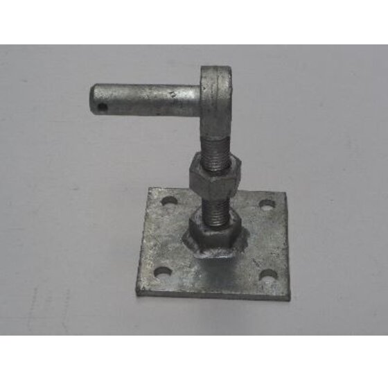 Duim op plaat - verstelbaar Vuurverzinkt 100x100mm