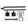Set Engelse Poort Duimen op Plaat Zwart 600x72mm