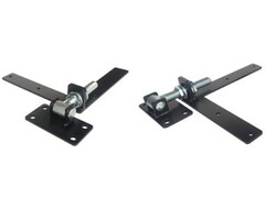 Duimheng verstelbaar met winkelhaak Zwart gepoedercoat 300x300mm [6mm]