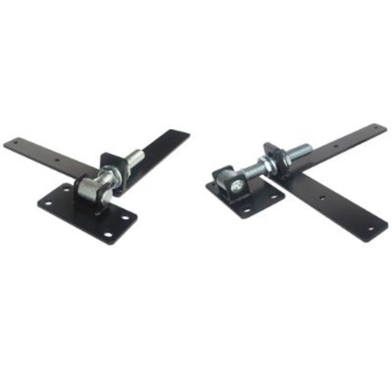 Duimheng verstelbaar met winkelhaak Zwart gepoedercoat 300x300mm [6mm]