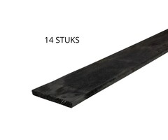 Zwarte planken 179.5x14x1.6cm Geïmpregneerd Grenen set 14  stuks voor Flex Fence