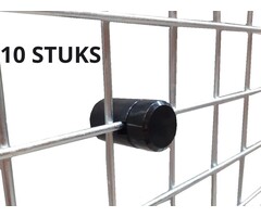 Afstandhouder 30mm voor gaaspanelen rond Zwart - Per zakje 10 stuks