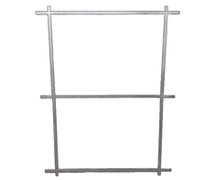 Vuurverzinkt poortframe 150x190cm voor schuifpoorten - staal