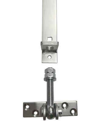 Verstelbaar poortbeslag 670x40x5mm - Galvanisch Verzinkt