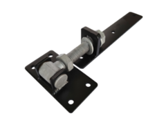 Verstelbaar poortbeslag 300x50x6mm - Zwart Gepoedercoat