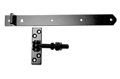 Verstelbaar poortbeslag 400x40x5mm- Zwart Gepoedercoat