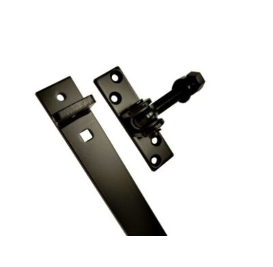 Verstelbaar poortbeslag 670x40x5mm- Zwart Gepoedercoat