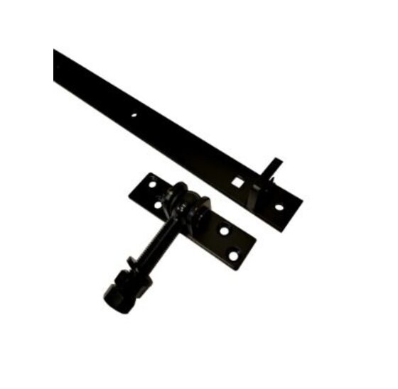 Verstelbaar poortbeslag 670x40x5mm- Zwart Gepoedercoat