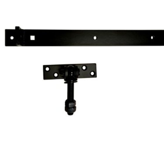 Verstelbaar poortbeslag 1000x40x5mm- Zwart gepoedercoat